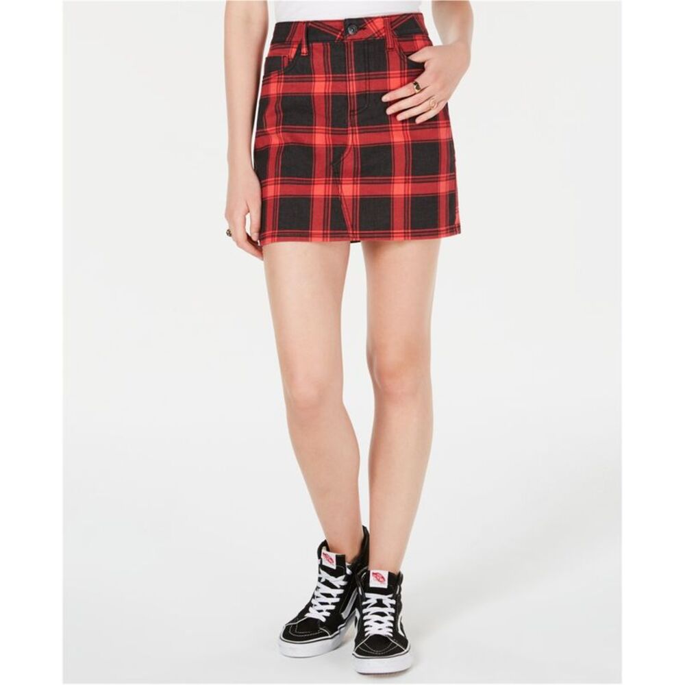 Vanilla Star Womens Juniors Plaid Mini Skirt, NWT